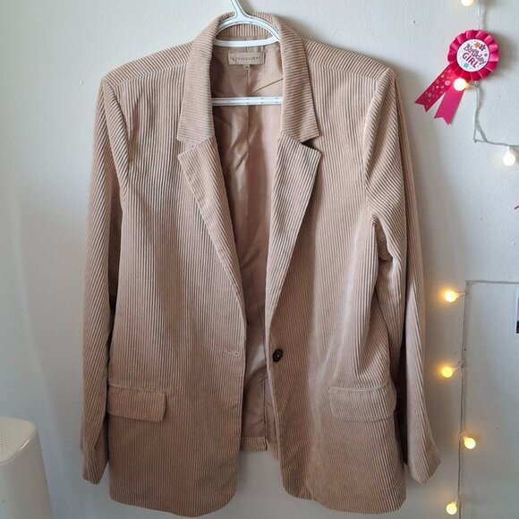SoyaConcept Women's Beige Blazer - Size 42 - Stylish & Versatile - Picture 1 of 6